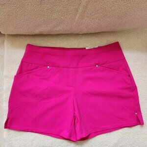INC International Concepts Bright Pink Shorts Mid Rise Size 4 NWT